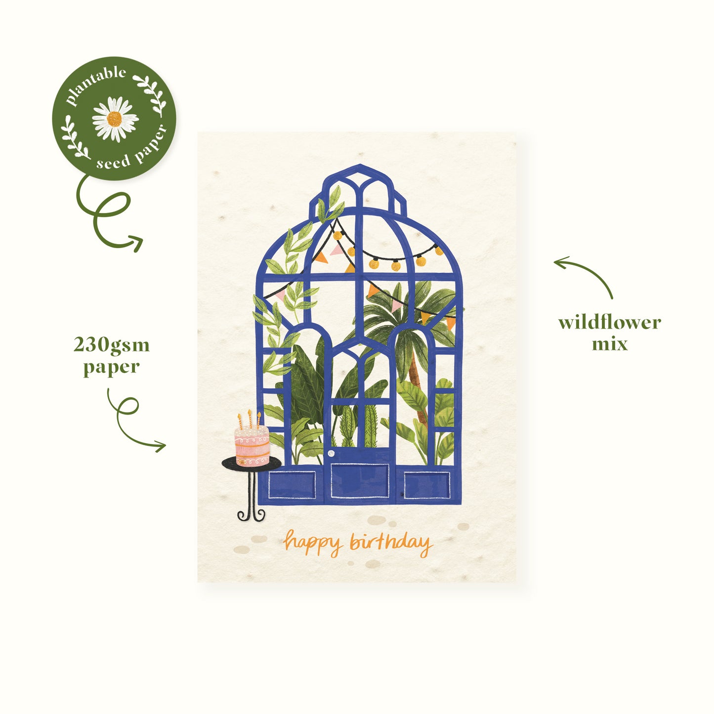 Green House Plantable Birthday Card