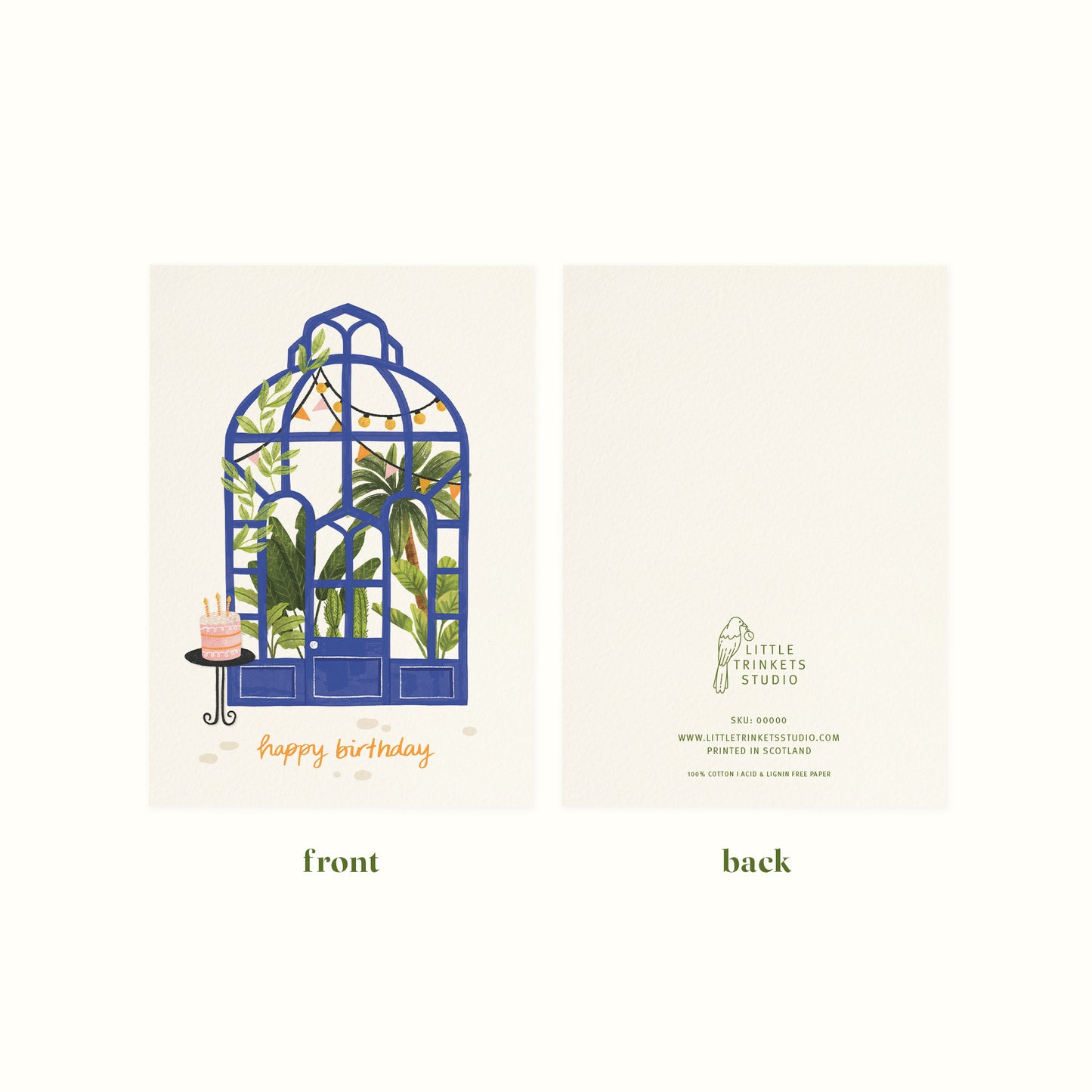 Green House Birthday Card