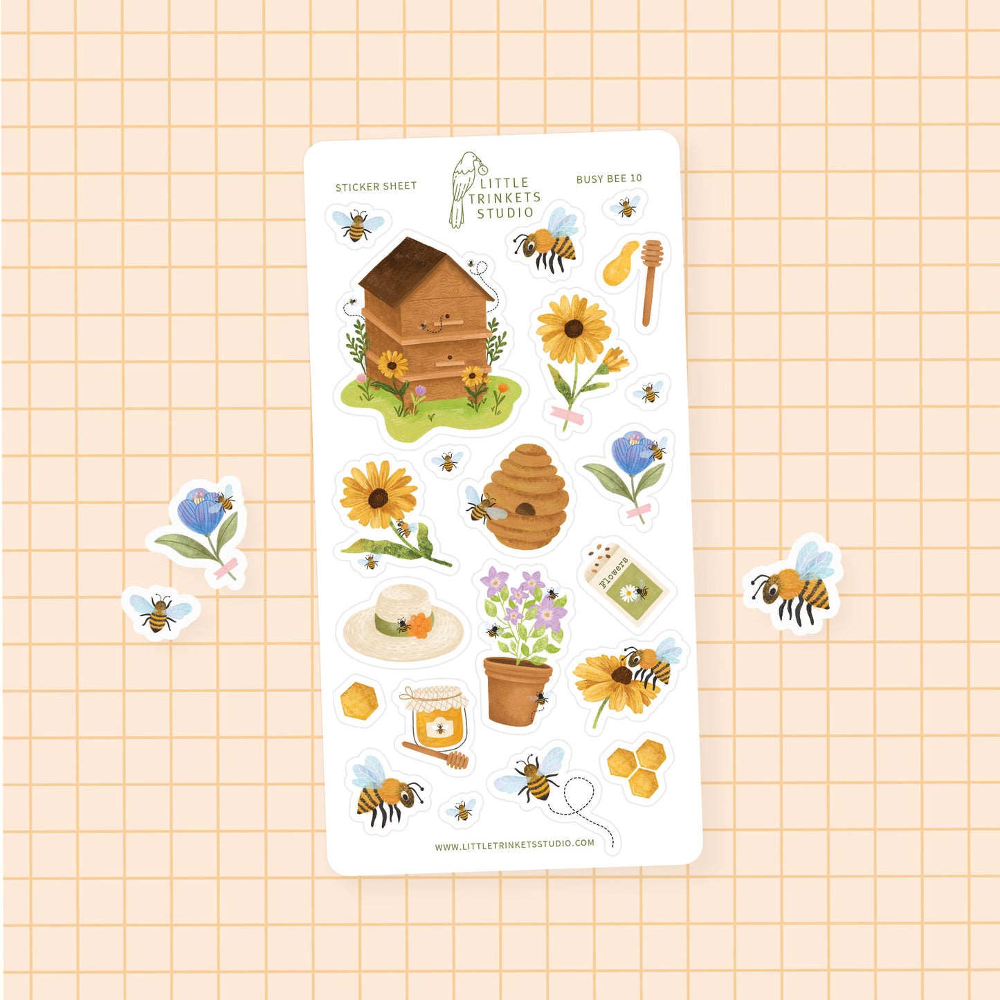 Busy Bee Sticker Sheet