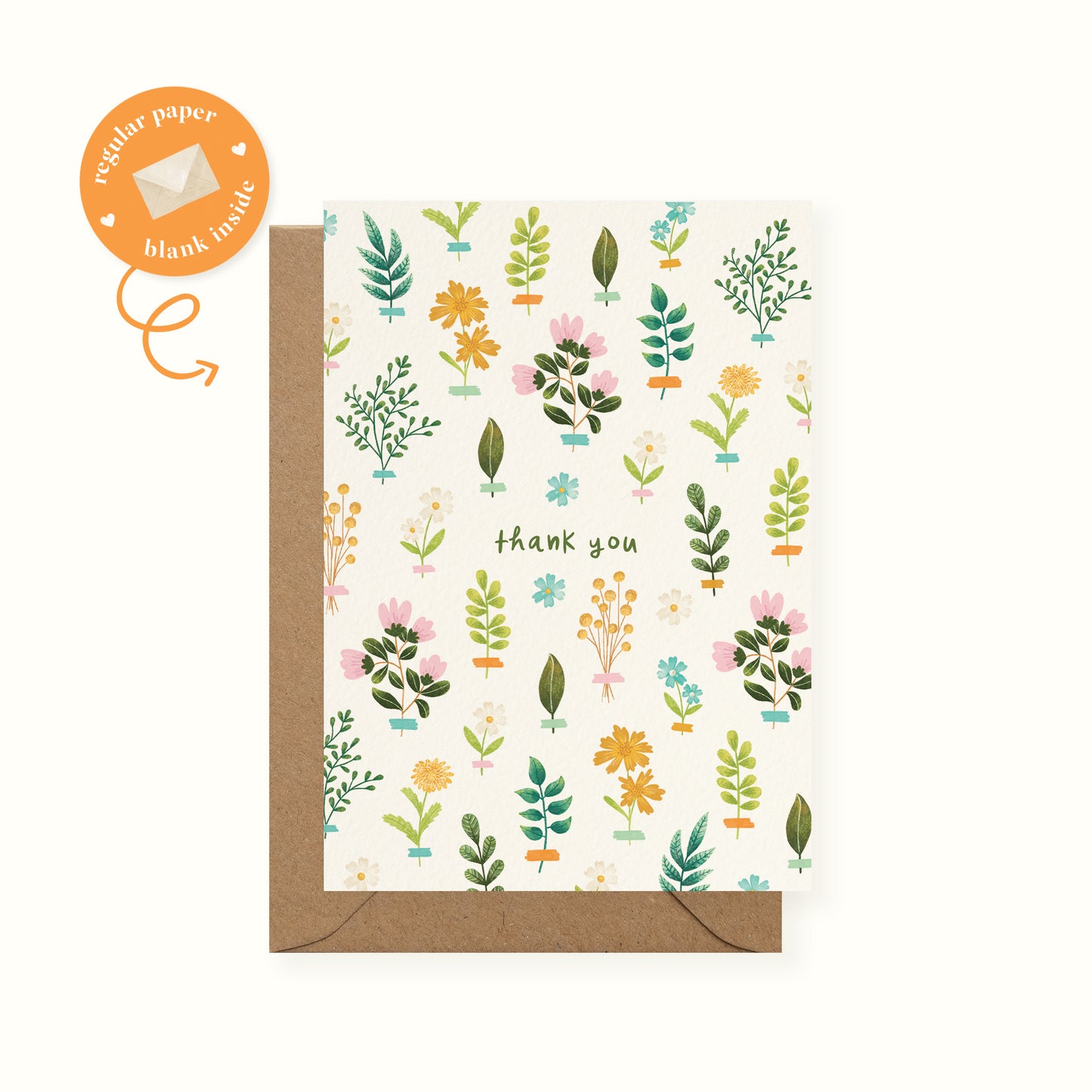 Floral Thank You Card