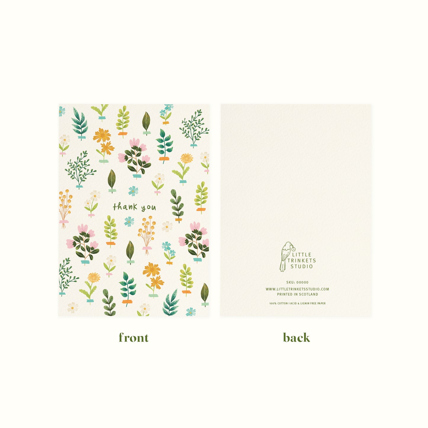 Floral Thank You Card