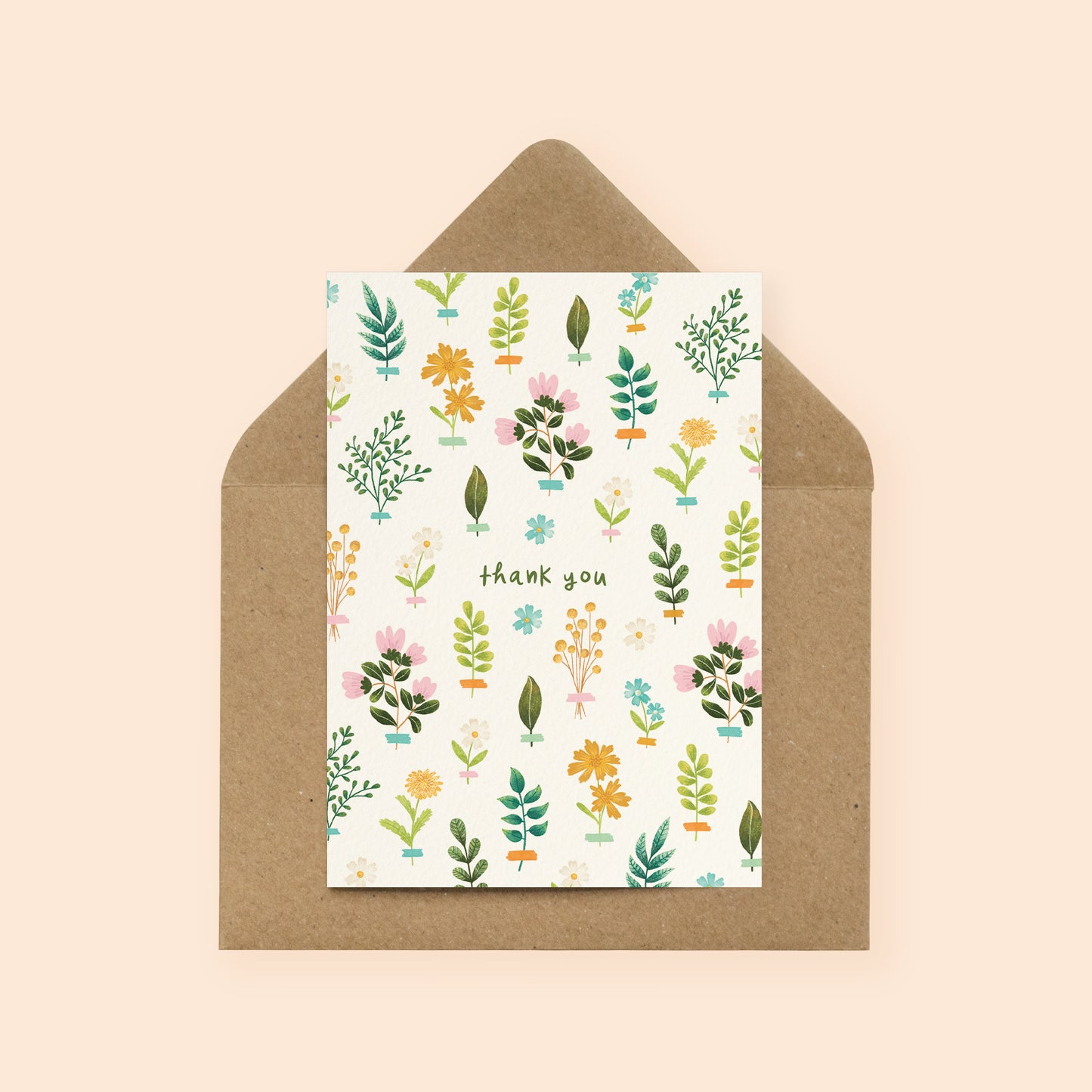Floral Thank You Card