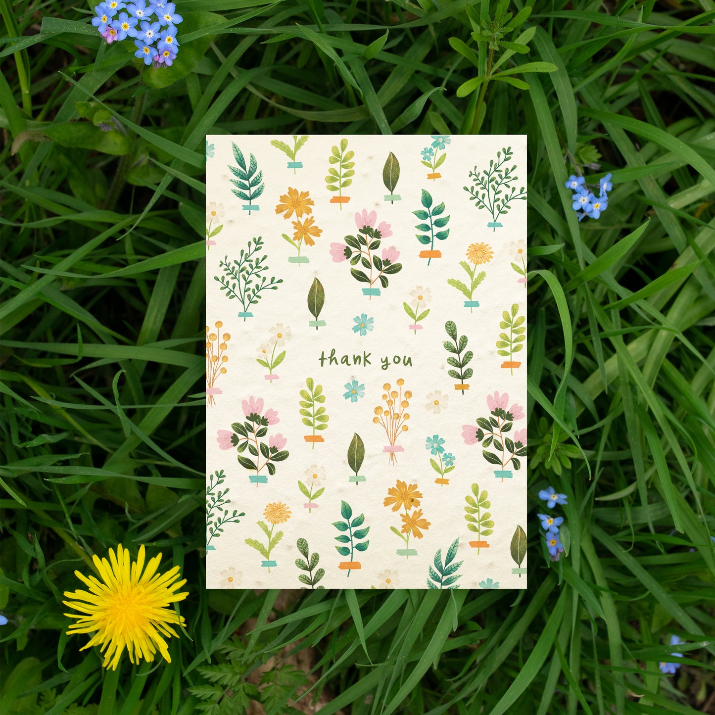 Floral Plantable Thank You Card