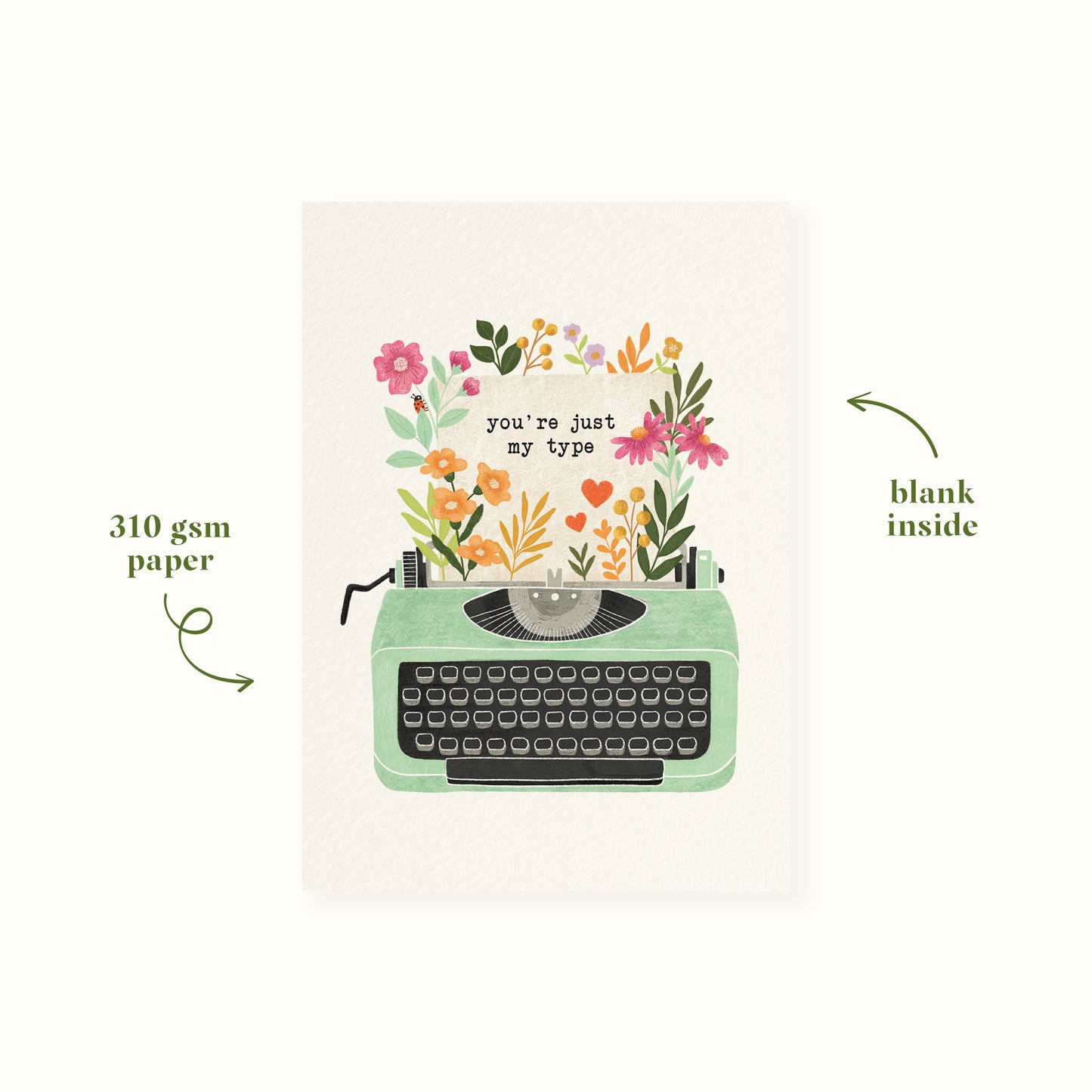 Just My Type Anniversary Card