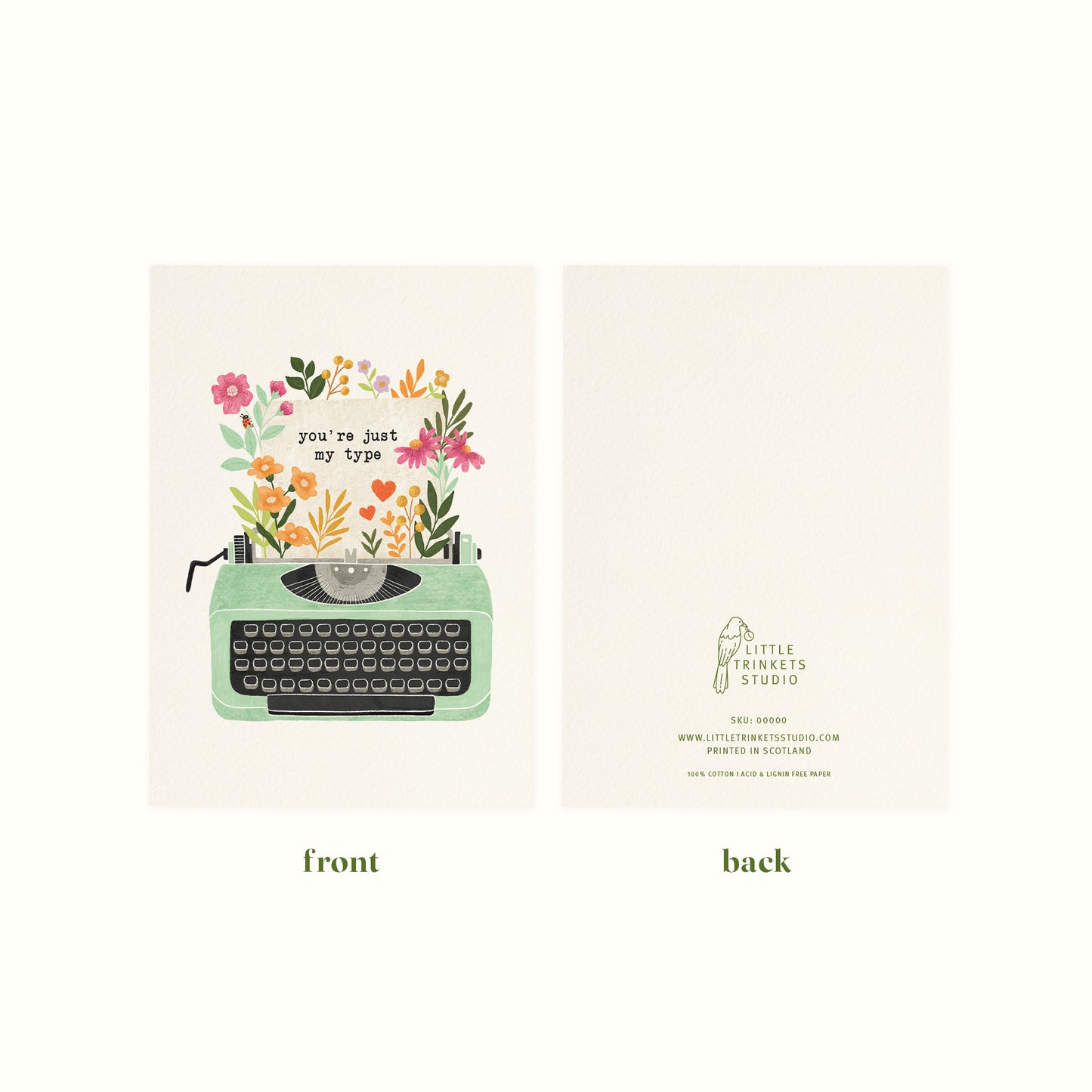 Just My Type Anniversary Card