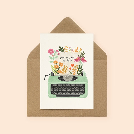 Just My Type Anniversary Card