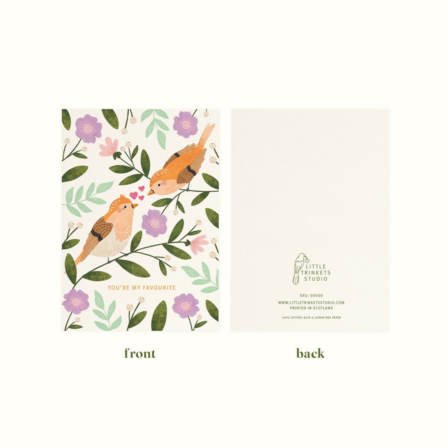 Love Birds Anniversary Card