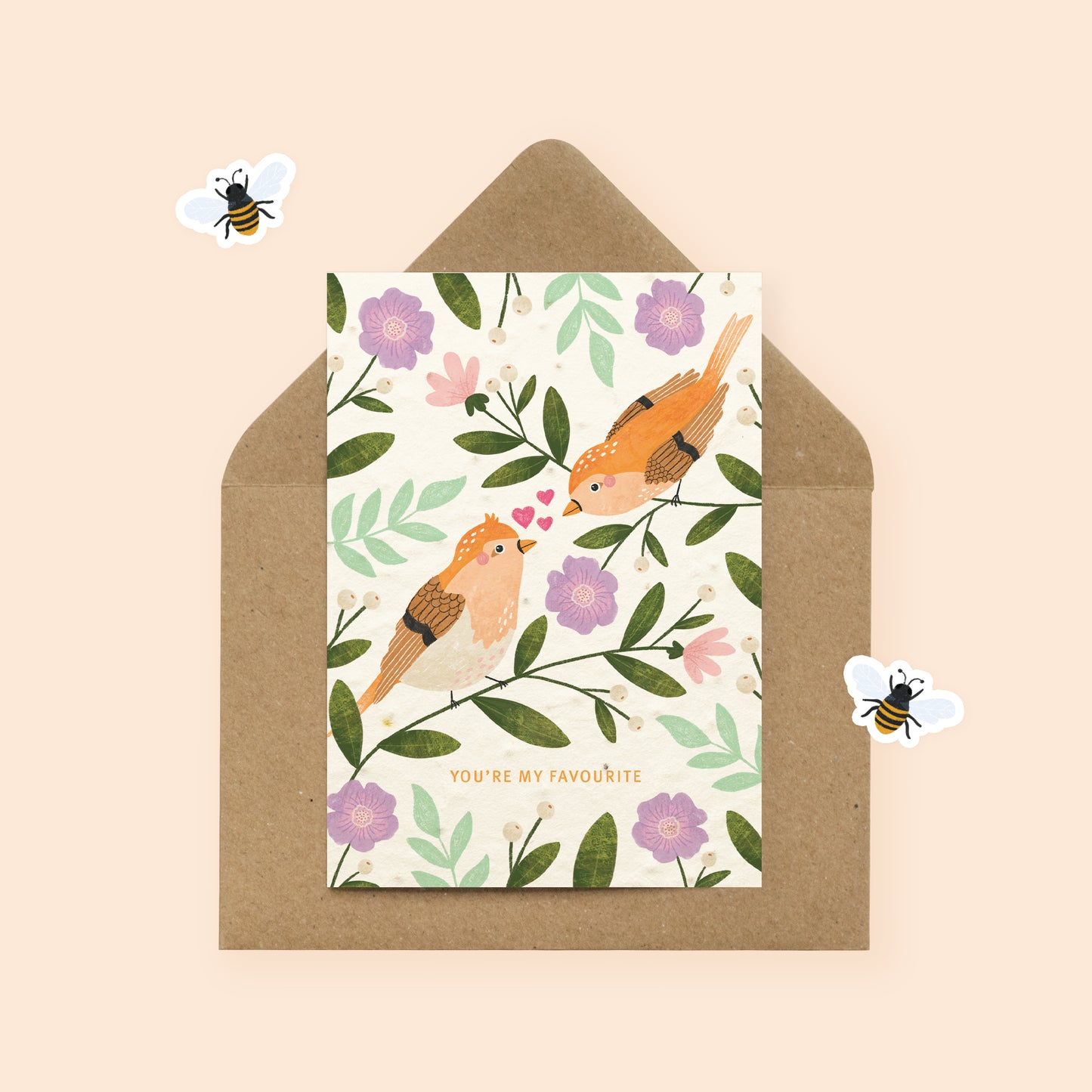 Love Birds Plantable Anniversary Card