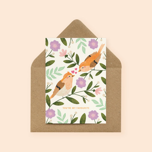 Love Birds Anniversary Card