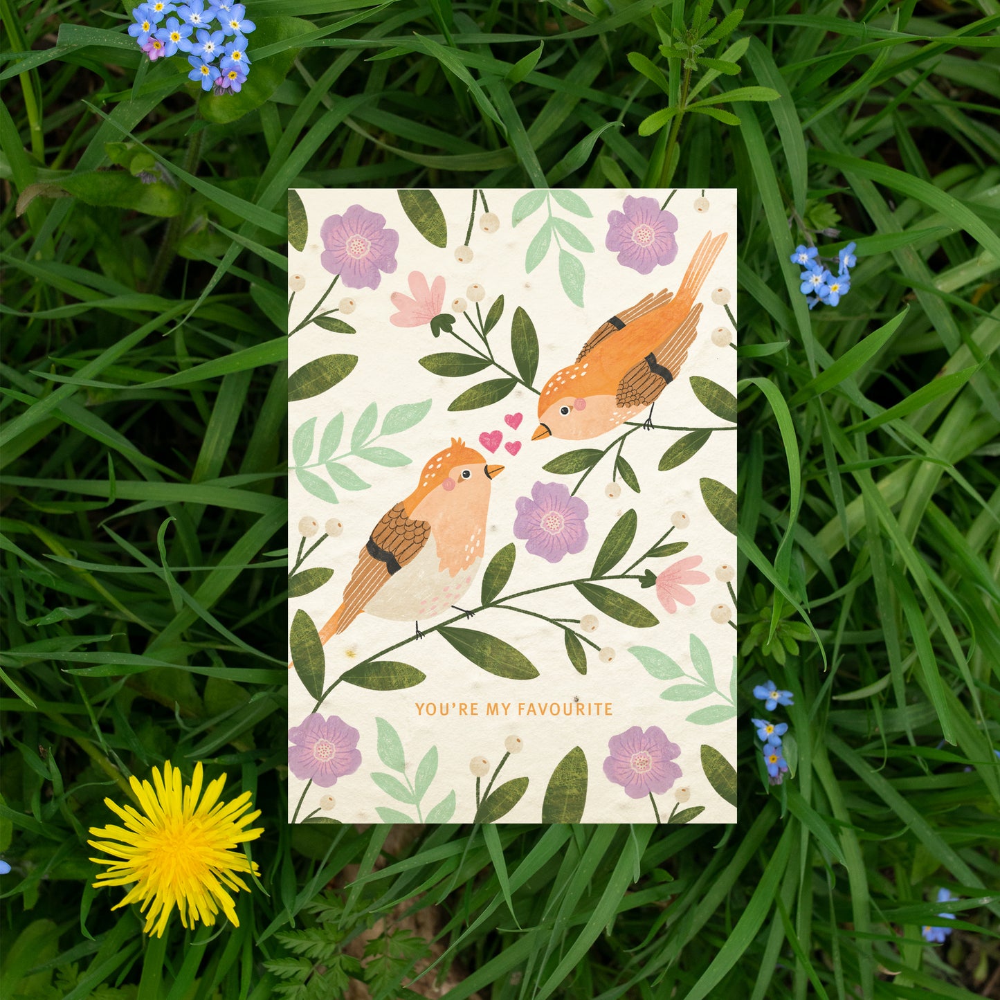 Love Birds Plantable Anniversary Card