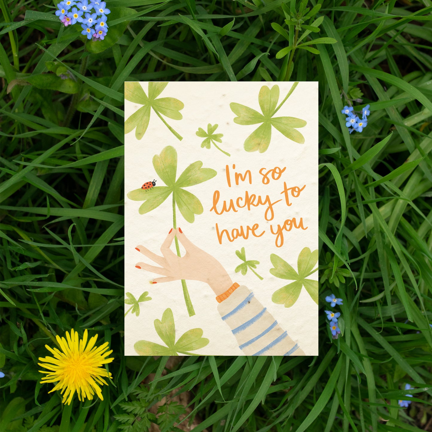 Lucky To Have You Plantable Friendship Card