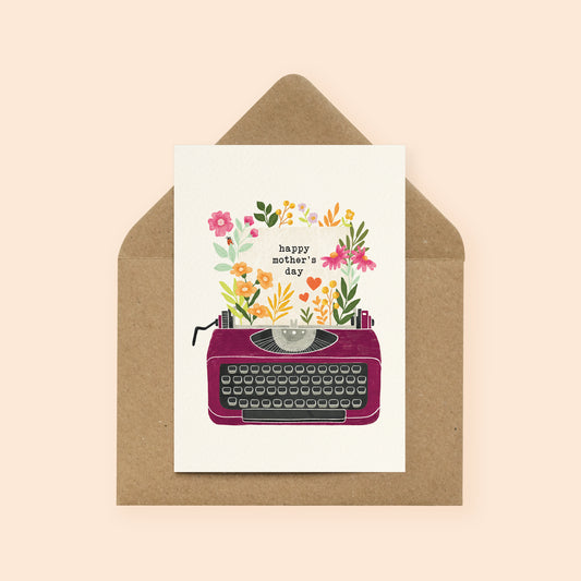 Typewriter Mother's Day Card