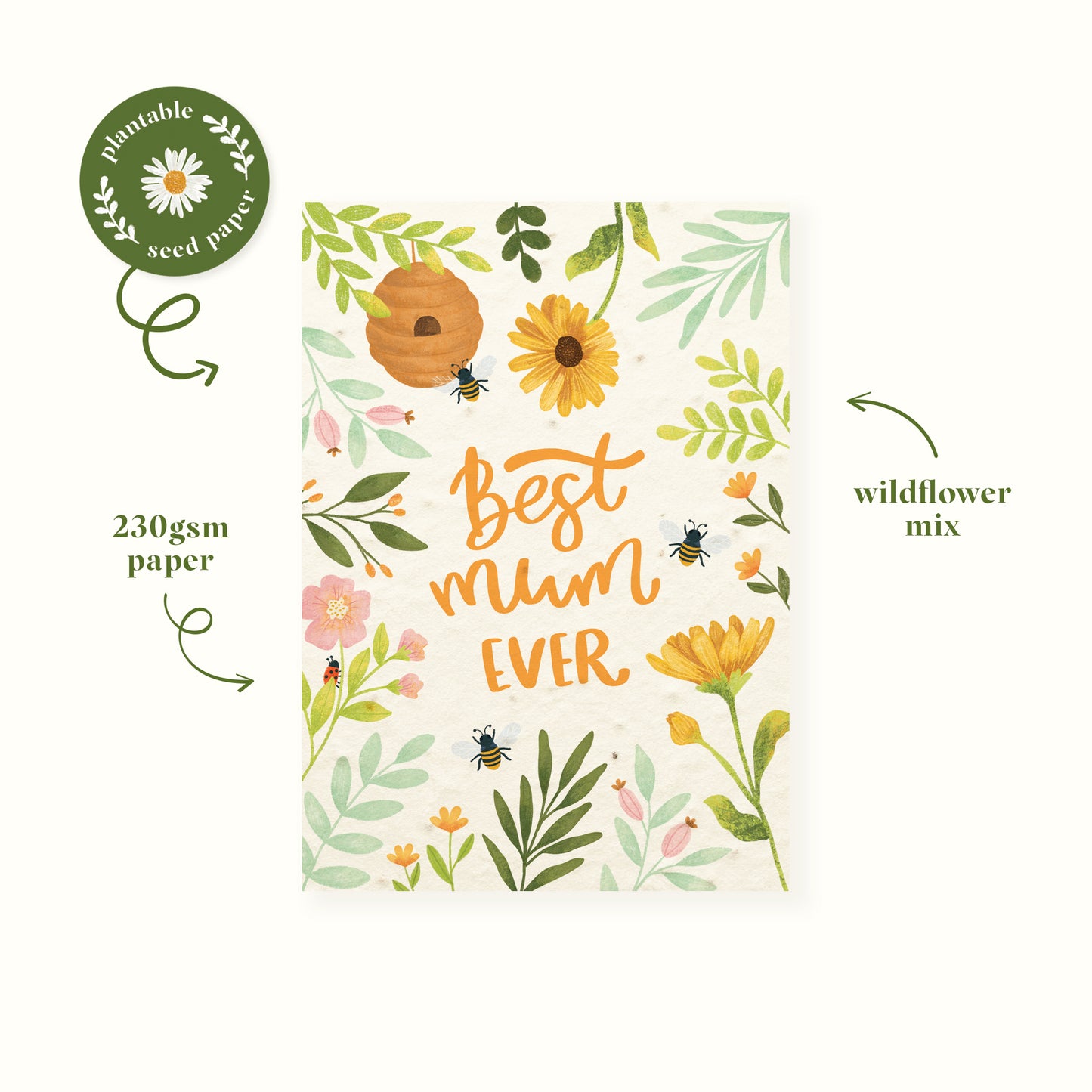 Best Mum Ever Plantable Mother's Day Card