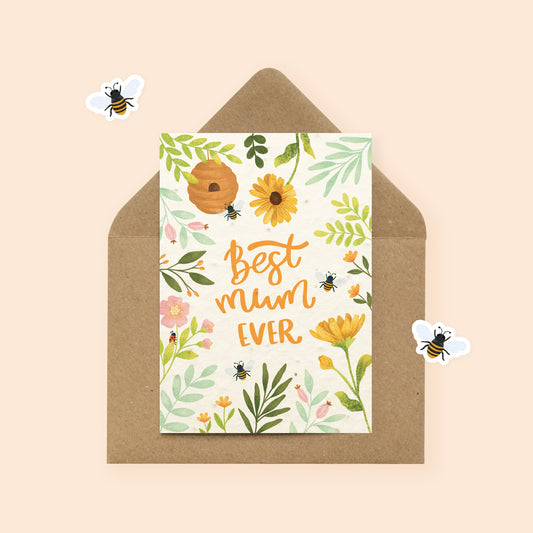 Best Mum Ever Plantable Mother's Day Card