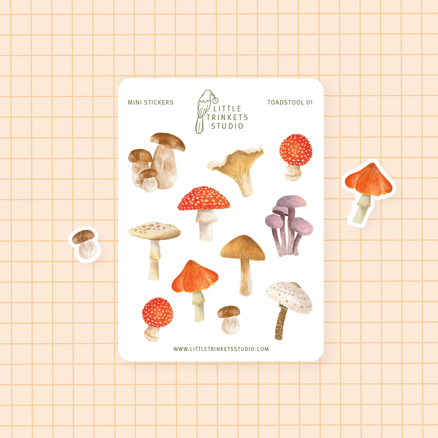 Toadstool Mini Sticker Sheet