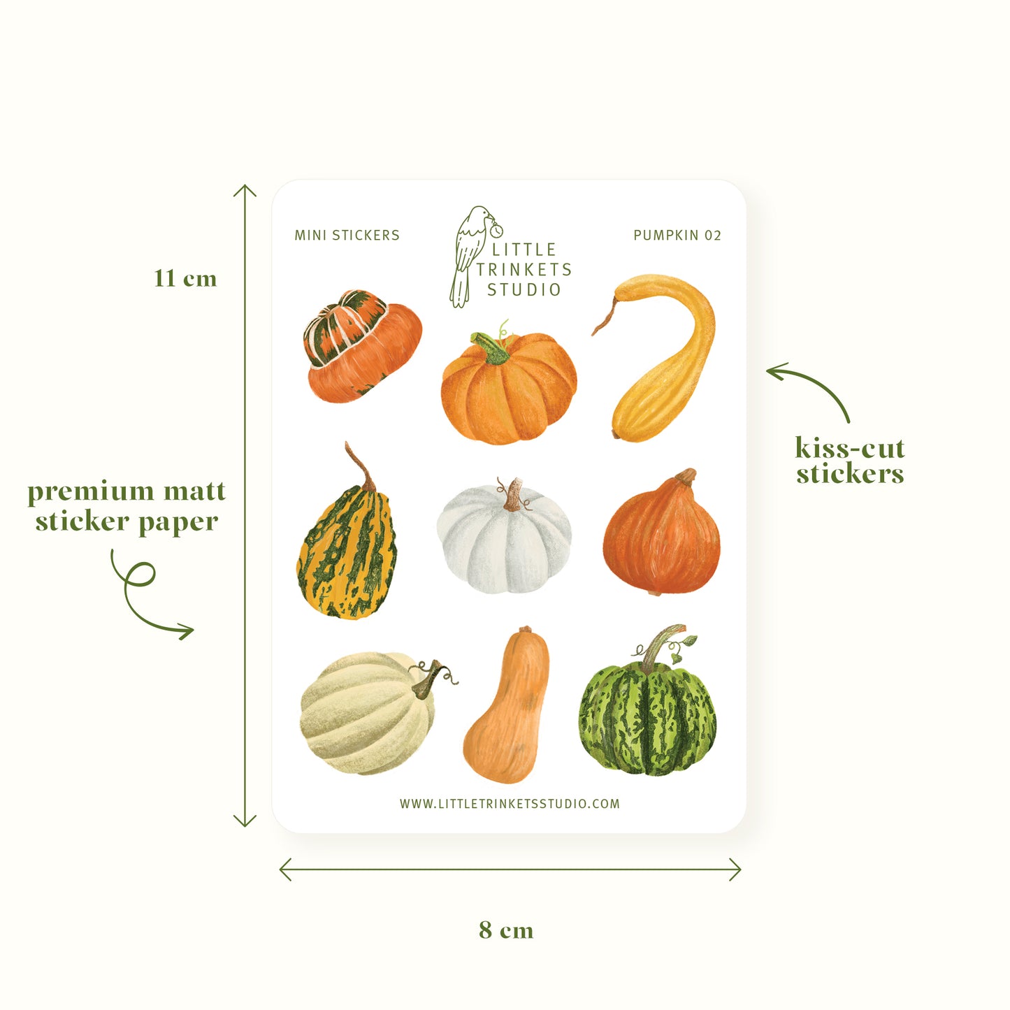 Pumpkin Mini Sticker Sheet