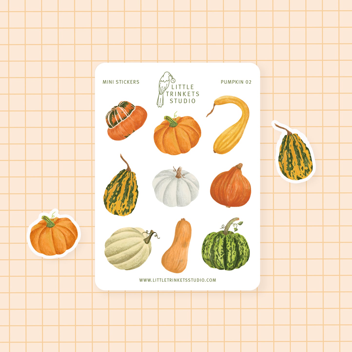 Pumpkin Mini Sticker Sheet