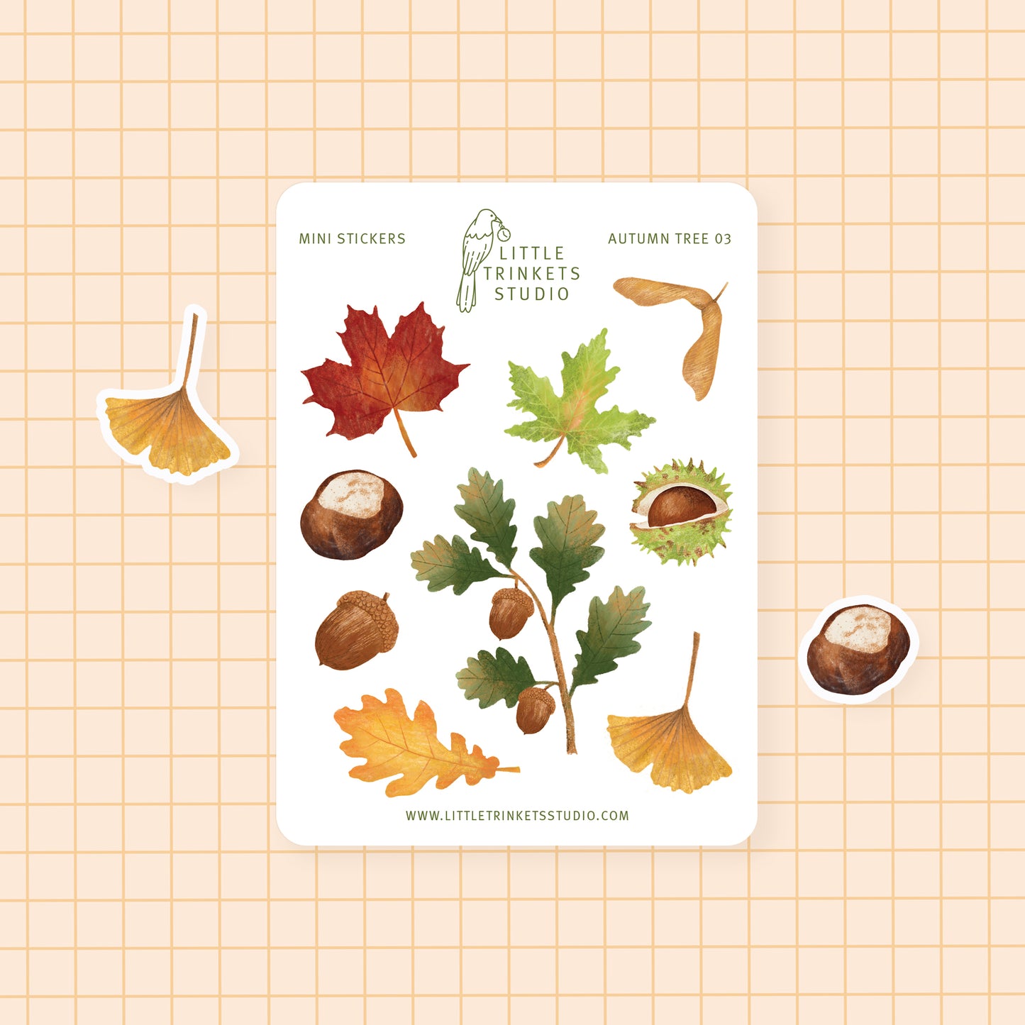 Autumn Tree Sticker Sheet