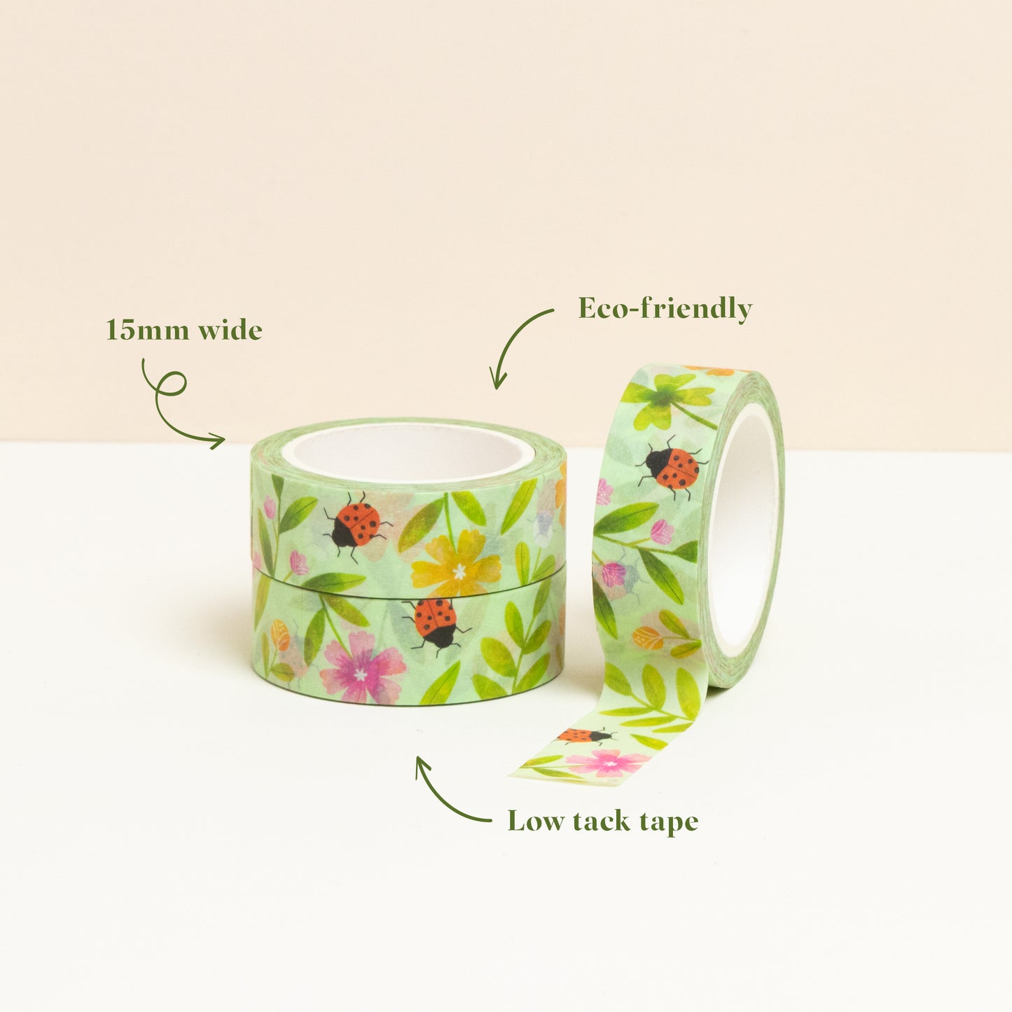 Eco-friendly ladybird washi tape