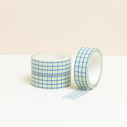 Blue gingham washi tape