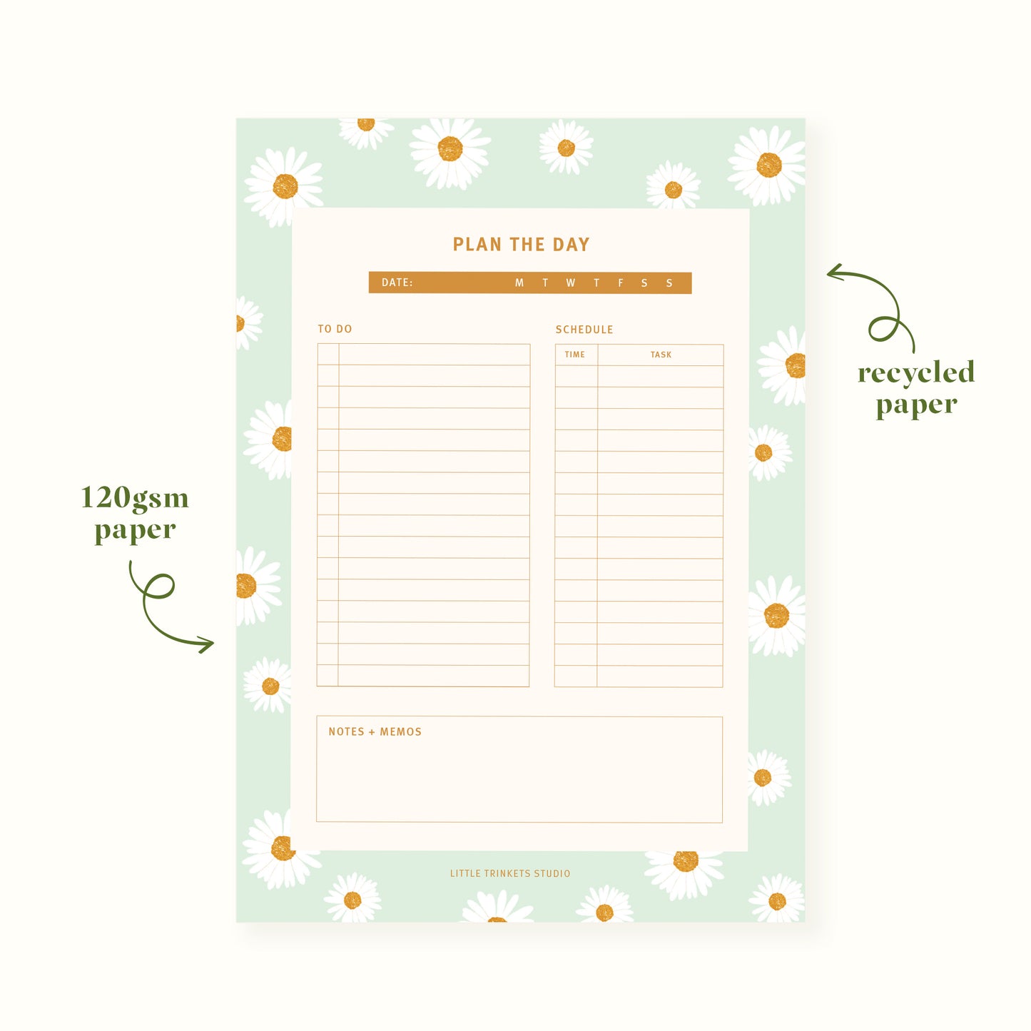 A5 Daily Planner Daisies