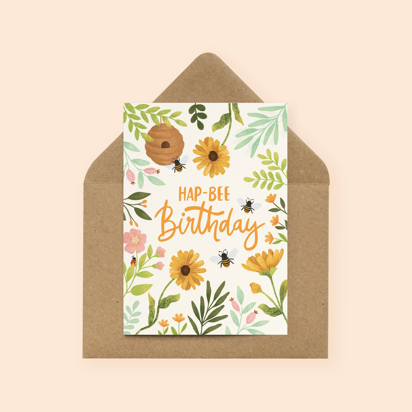 Hap-Bee Birthday Card