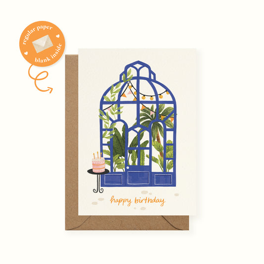 Green House Birthday Card