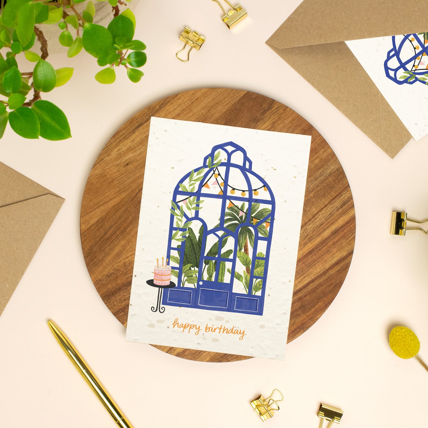 Green House Plantable Birthday Card