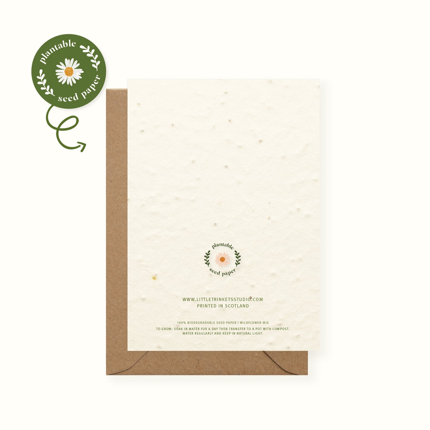 Floral Plantable Thank You Card