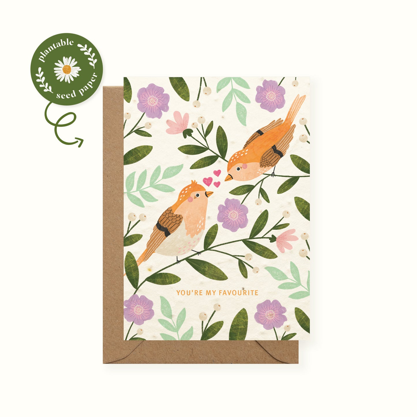 Love Birds Plantable Anniversary Card