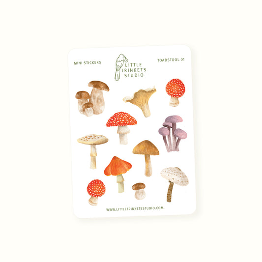 Toadstool Mini Sticker Sheet