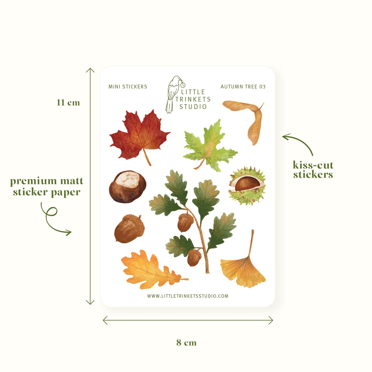 Autumn Tree Sticker Sheet