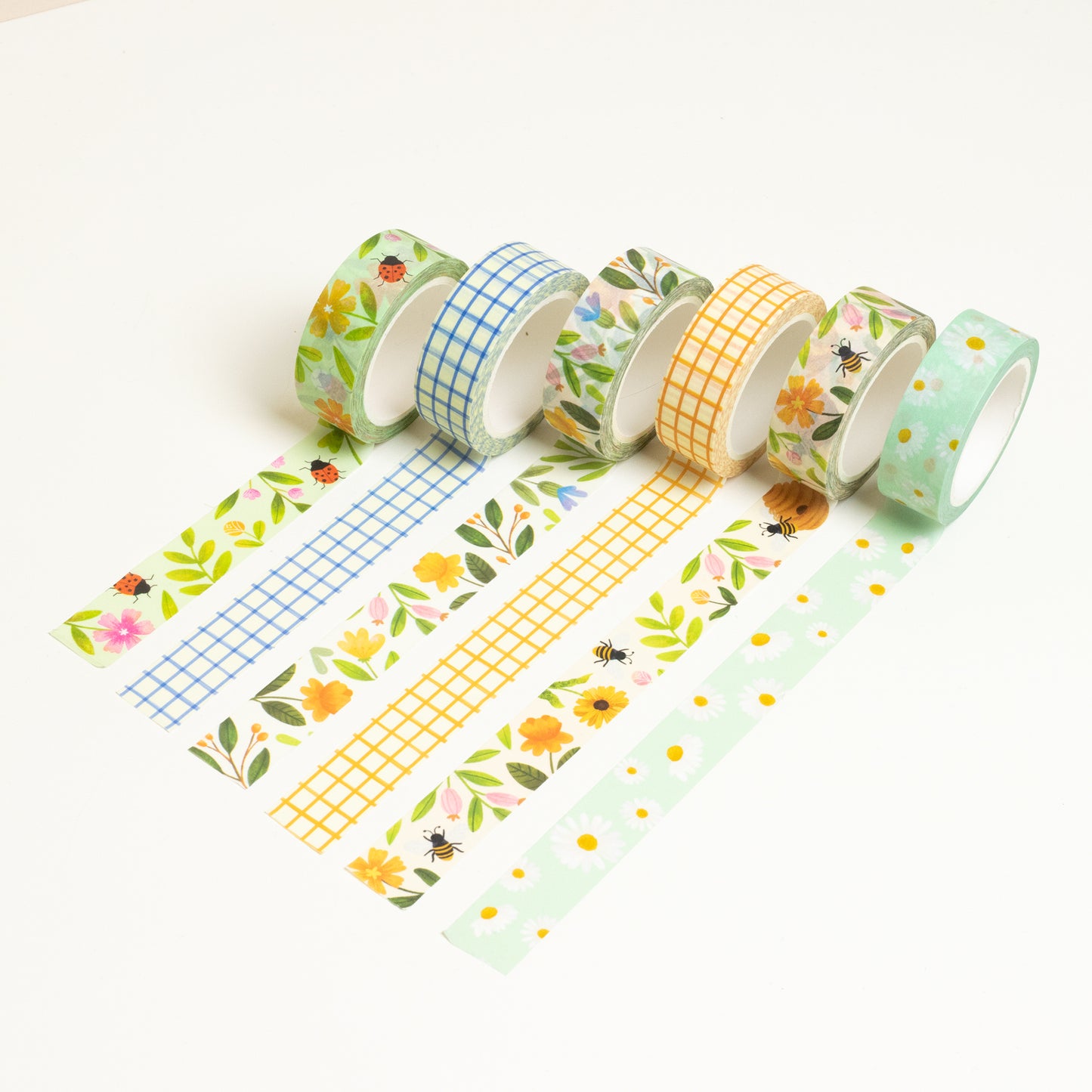 Set of 6 floral washi tapes