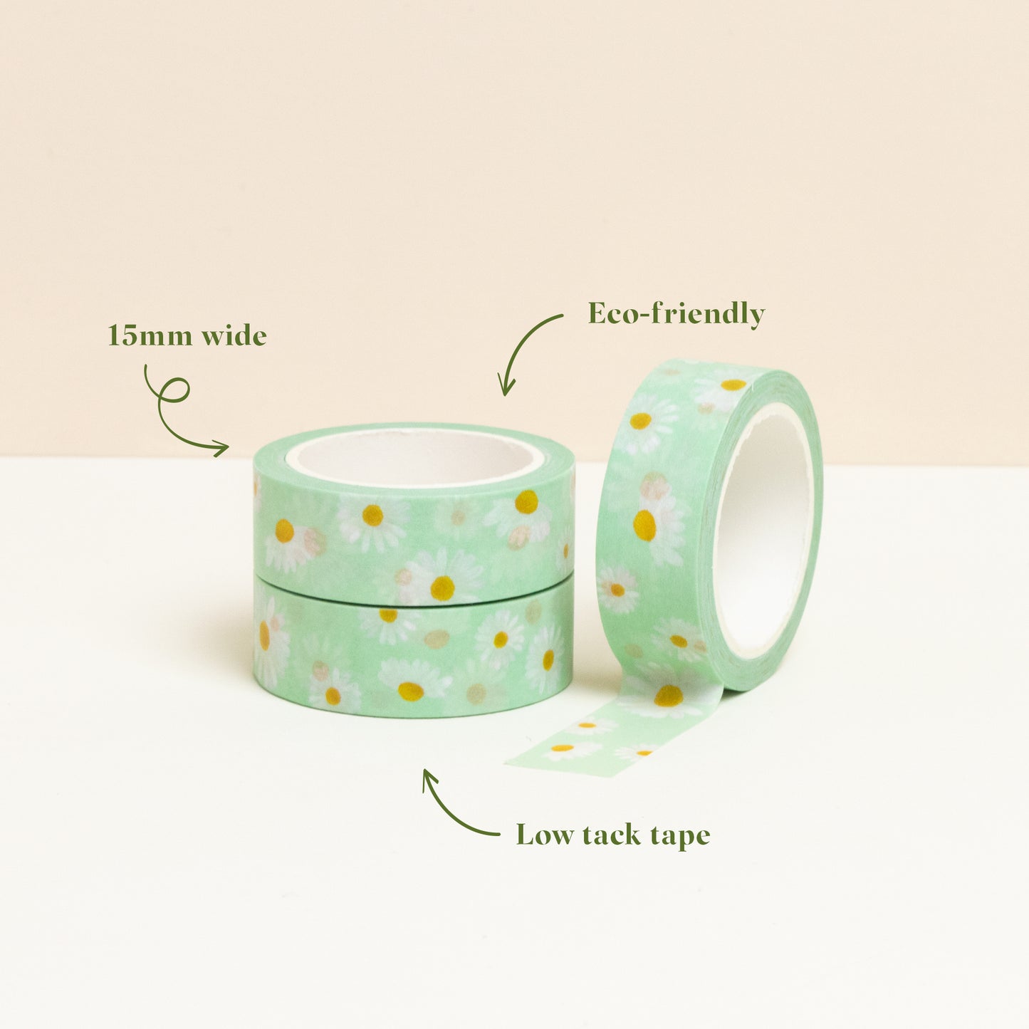 Eco-friendly daisy washi tape