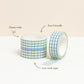 Eco-friendly blue gingham washi tape